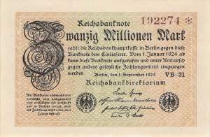 20 Millionen Mark 1923